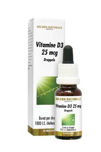 Golden Naturals Vitamine D3 25mcg Druppels 20ML