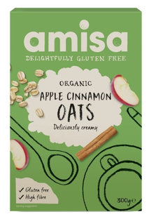 Amisa Pure Porridge Oats Apple & Cinnamon Spice 300GR Amisa Pure Porridge Oats Apple & Cinnamon Spice 300GR