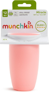 Munchkin Miracle 360° Beker Roze 296ML Munchkin Miracle 360° Beker Roze 296ML