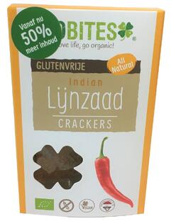 Biobites Lijnzaad Crackers Indian 90GR
