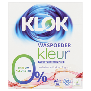 Klok Eco Waspoeder Kleur 1,17KG Klok Eco Waspoeder Kleur 1,17KG