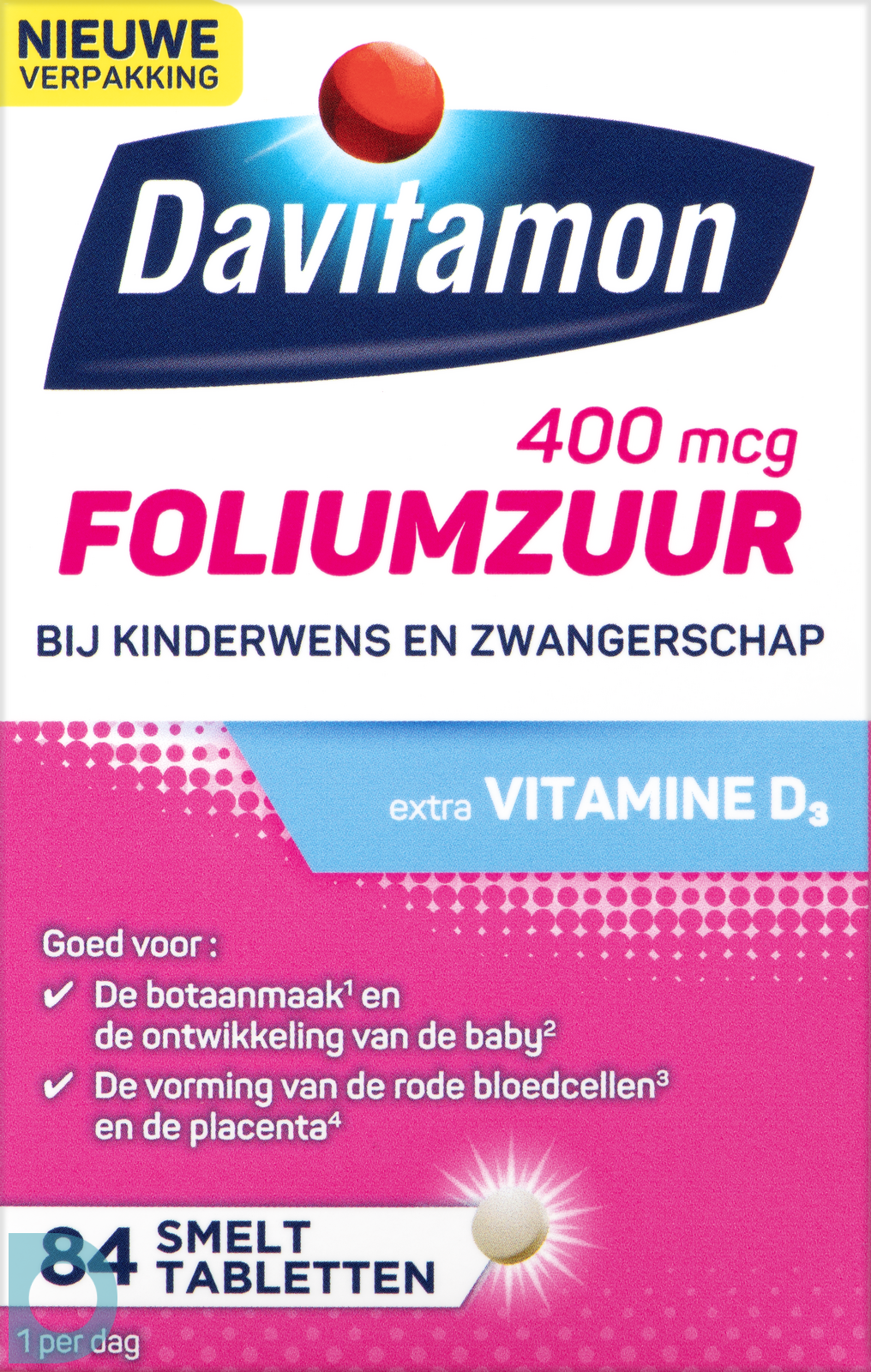 straf beu Je zal beter worden Davitamon Foliumzuur met Vitamine D3 Smelttabletten