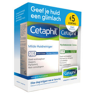 Cetaphil Complete Set voor Droge & Gevoelige Huid - Milde Huidreiniger 200ml + Hydraterende Crème 1ST