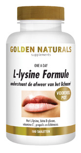 Golden Naturals L-Lysine Formule Tabletten 180TB Golden Naturals L-Lysine Formule Tabletten 180TB