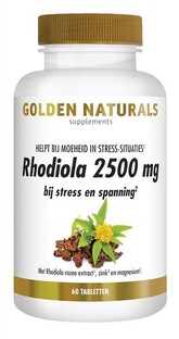 Golden Naturals Rhodiola 2500 mg Tabletten 60TB Golden Naturals Rhodiola 2500 mg Tabletten 60TB