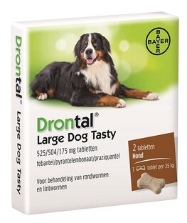 Advantix Drontal Large Dog Tasty Ontwormingsmiddel 2ST Advantix Drontal Large Dog Tasty Ontwormingsmiddel 2ST