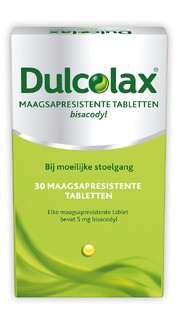 Dulcolax Maagsapresistente Bisacodyl 5mg Tabletten 30TB  Dulcolax Maagsapresistente Bisacodyl 5mg Tabletten 30TB