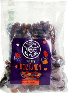 Your Organic Nature Rozijnen Sultana 300GR Your Organic Nature Rozijnen Sultana 300GR
