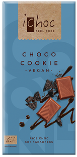 iChoc Choco Cookie Vegan Rijstmelk Chocolade 80GR