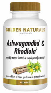 Golden Naturals Ashwagandha & Rhodiola Complex Capsules 60VCP Golden Naturals Ashwagandha & Rhodiola Complex Capsules 60VCP