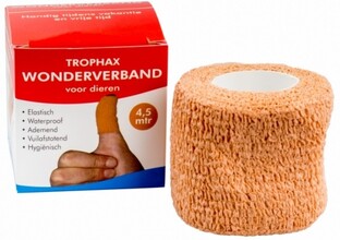 Trophax Wonderverband voor Dieren 4,5mx5cm 1ST Trophax Wonderverband voor Dieren 4,5mx5cm 1ST