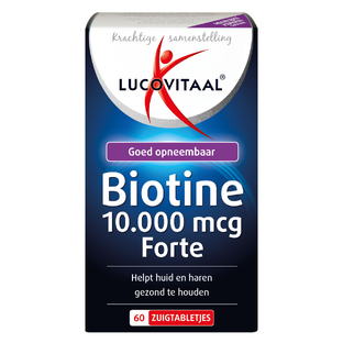 Lucovitaal Biotine 10.000 mcg Forte Zuigtabletten 60ZTB Lucovitaal Biotine 10.000 mcg Forte Zuigtabletten 60ZTB
