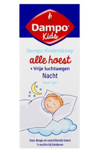 Dampo Kindersiroop Alle Hoest + Vrije Luchtwegen Nacht 100ML Dampo Kindersiroop Alle Hoest + Vrije Luchtwegen Nacht 100ML