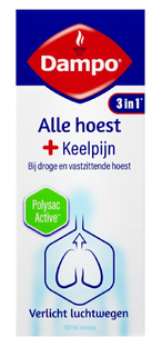 Dampo Alle Hoest + Keelpijn Siroop 150ML Dampo Alle Hoest + Keelpijn Siroop 150ML