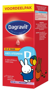 Dagravit Kids Vitamine D Aquosum Druppels Voordeelpak 50ML