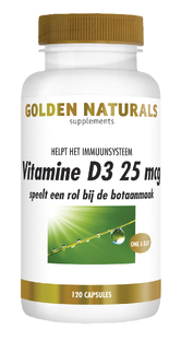 Golden Naturals Vitamine D3 25mcg Capsules 120ST
