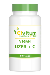 Elvitum Vegan IJzer + C Capsules 90VCP Elvitum Vegan IJzer + C Capsules 90VCP