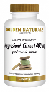 Golden Naturals Magnesium Citraat 400mg Tabletten 60VTB