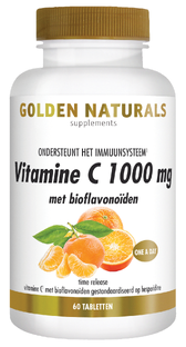 Golden Naturals Vitamine C 1000mg met bioflavonoïden 60VTB Golden Naturals Vitamine C 1000mg met bioflavonoïden 60VTB