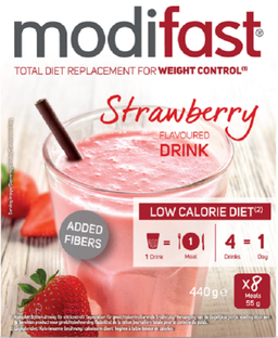 De Online Drogist Modifast Intensive Weight Loss Milkshake Strawberry 440GR aanbieding