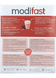 Modifast Intensive Weight Loss Milkshake Strawberry 440GR achterkant verpakking Modifast Intensive Weight Loss Milkshake Strawberry 440GR achterkant verpakking