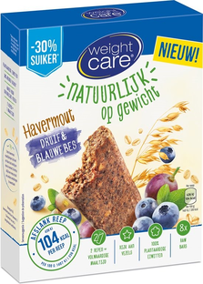 Weight Care Havermout Reep Druif & Blauwe Bes 8ST