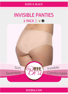Bye Bra Invisible Panties Nude & Black XL 2