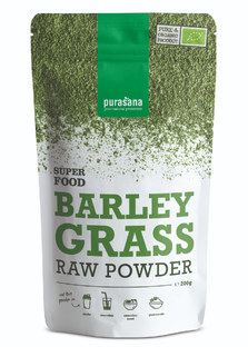 Purasana Barley Grass Vegan Gerstegras Poeder 200GR Purasana Barley Grass Vegan Gerstegras Poeder 200GR