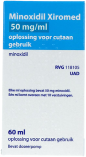 Xiromed Minoxidil 50mg/ml Oplossing voor Cutaan Gebruik 60ML Xiromed Minoxidil 50mg/ml Oplossing voor Cutaan Gebruik 60ML