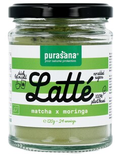 Purasana Latté Matcha & Moringa 120GR Purasana Latté Matcha & Moringa 120GR