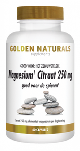 Golden Naturals Magnesium Citraat 250mg Capsules 60VCP