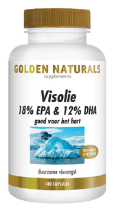 Golden Naturals Visolie 18% EPA & 12% DHA Capsules 180SG Golden Naturals Visolie 18% EPA & 12% DHA Capsules 180SG