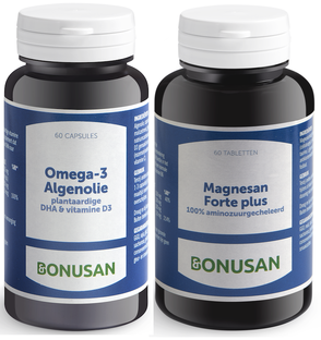Bonusan Magnesan Forte Plus + Omega-3 Algenolie Combiproduct 60TB+60CP