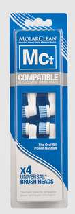 MolarClean Replacement Brush Heads Oral-B 4ST MolarClean Replacement Brush Heads Oral-B 4ST