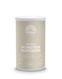 Mattisson HealthStyle Biologische Wijnsteenbakpoeder 180GR  Mattisson HealthStyle Biologische Wijnsteenbakpoeder 180GR