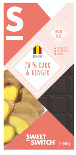 Sweet-Switch 70% Dark & Ginger chocolate 100GR
