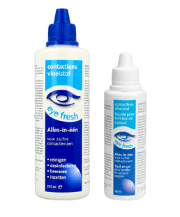Eye Fresh Lenzenvloeistof Alles-In-1 Zacht Combiverpakking 240ML+100ML Eye Fresh Lenzenvloeistof Alles-In-1 Zacht Combiverpakking 240ML+100ML