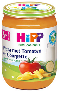 HiPP 6m+ Pasta met Tomaten en Courgette 190GR