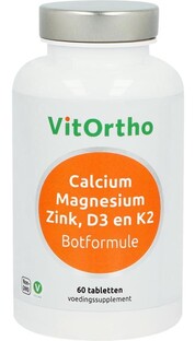 VitOrtho Calcium Magnesium Zink, D3 en K2 Tabletten 60TB VitOrtho Calcium Magnesium Zink, D3 en K2 Tabletten 60TB