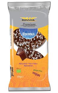 BonVita Premium Dark Chocolate Coconut Maiswafels 95GR