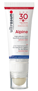 Ultrasun Alpine Face & Lip SPF30 - 2 in 1 20ML