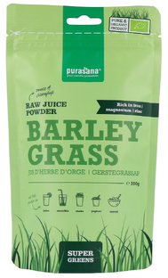 Purasana Barley Grass Vegan Gerstegrassap Poeder 200GR Purasana Barley Grass Vegan Gerstegrassap Poeder 200GR