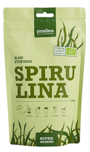 Purasana Vegan Spirulina Poeder 200GR Purasana Vegan Spirulina Poeder 200GR