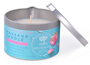 Treets Wellbeing Massage Candle Stress Relief 140GR