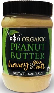 Oskri Organic Peanut Butter Honey Sea Salt 220GR