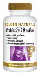 Golden Naturals Probiotica 10 Miljard Capsules 180VCP Golden Naturals Probiotica 10 Miljard Capsules 180VCP
