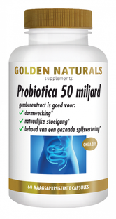 Golden Naturals Probiotica 50 Miljard Capsules 60VCP Golden Naturals Probiotica 50 Miljard Capsules 60VCP