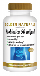 Golden Naturals Probiotica 50 Miljard Capsules 90VCP Golden Naturals Probiotica 50 Miljard Capsules 90VCP