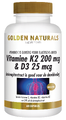 Golden Naturals Vitamine K2 200mcg & D3 25mcg Capsules 60VCP