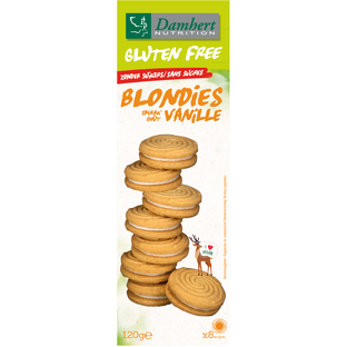 Damhert Gluten Free Blondies Zonder Suikers 120GR Damhert Gluten Free Blondies Zonder Suikers 120GR